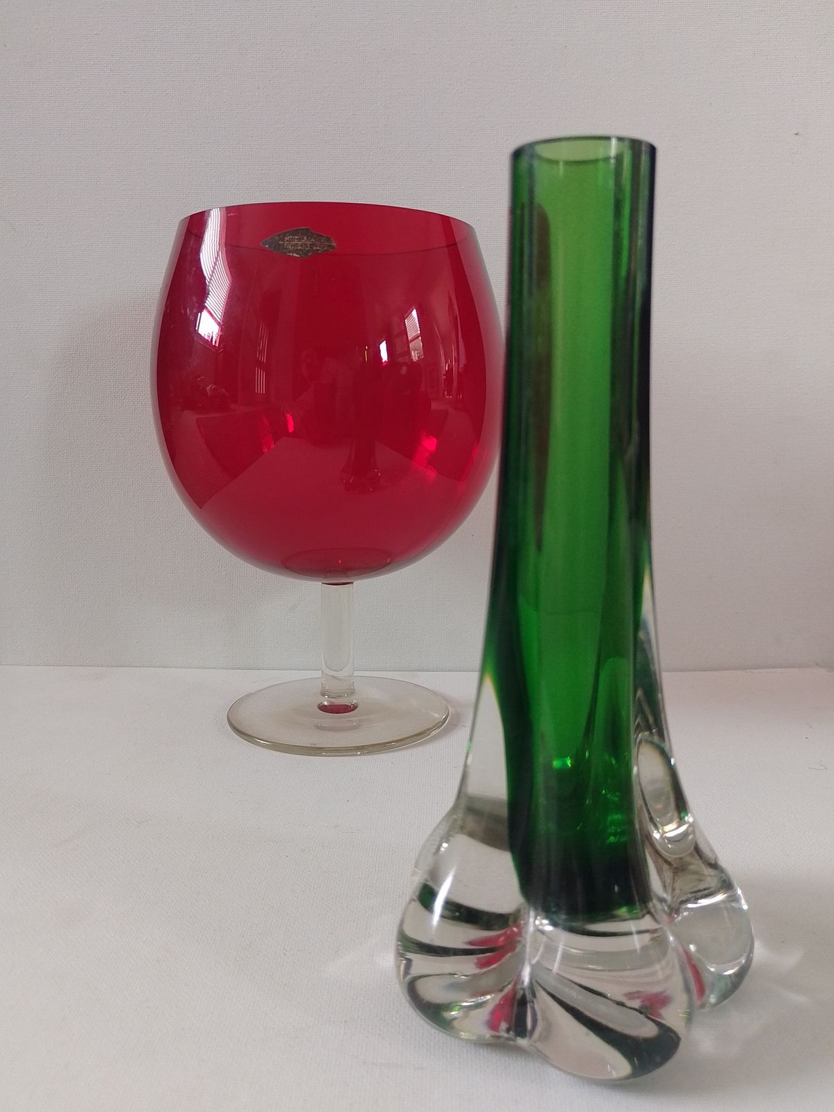 Nuutajarvi Notjo 1955 Blood Red  Aromilasi 1406 Saara Hopea Vase photo vinterior