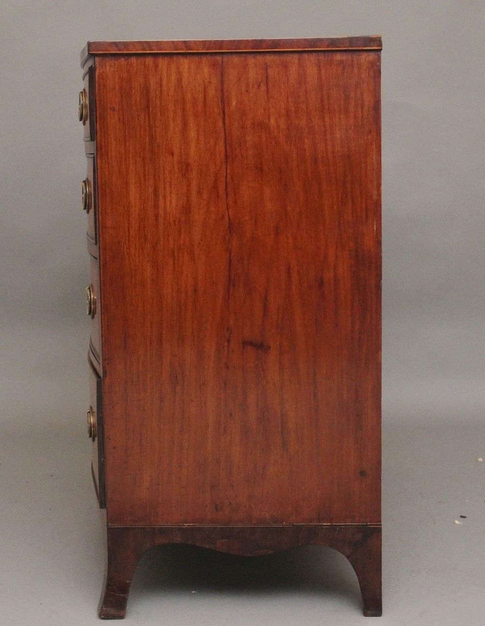 18th Century Inlaid Mahogany Chest photo vintage