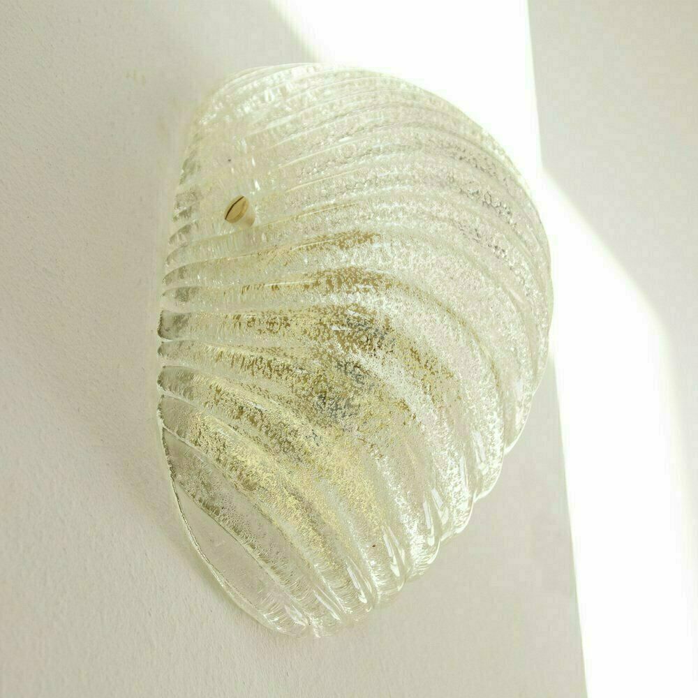photo furniture Murano Glass Wall Lamps With Brass Structure, Italy, 1990s, Set Of 2