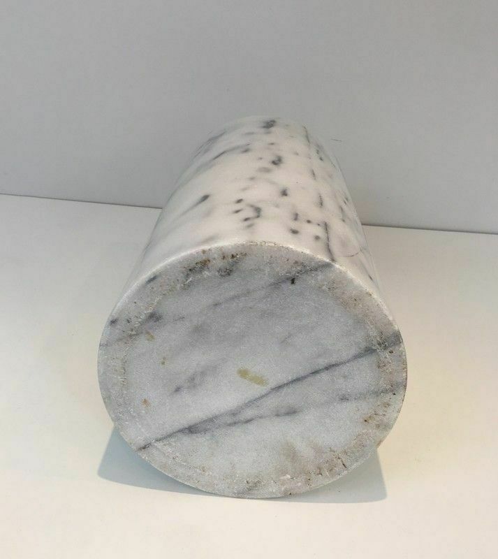 Round Carrara Marble Umbrella Stand In The Taste Of Angelo Mangiarotti photo buy