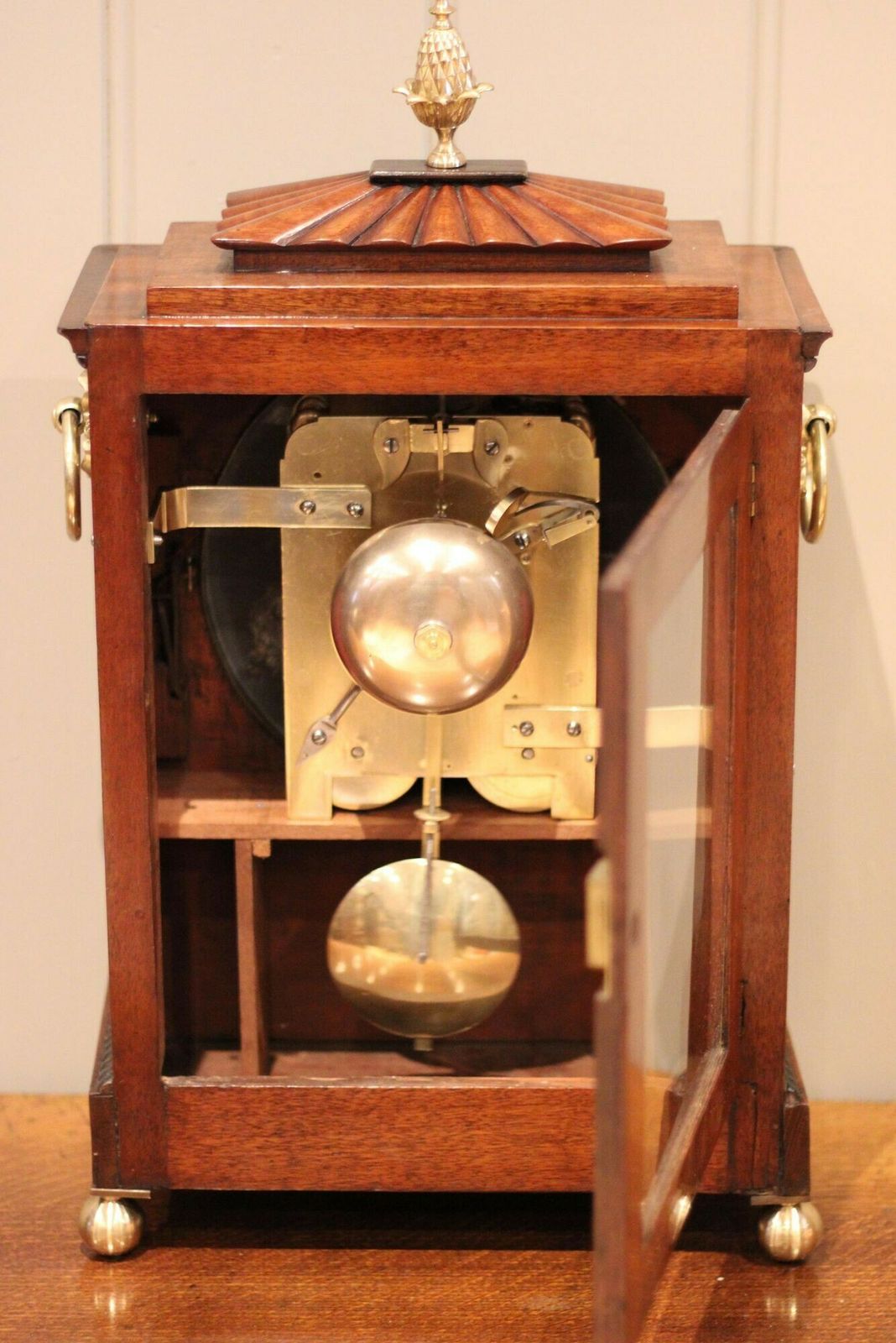 Home Decor Mahogany Regency Chamfer Top Bracket Clock photo