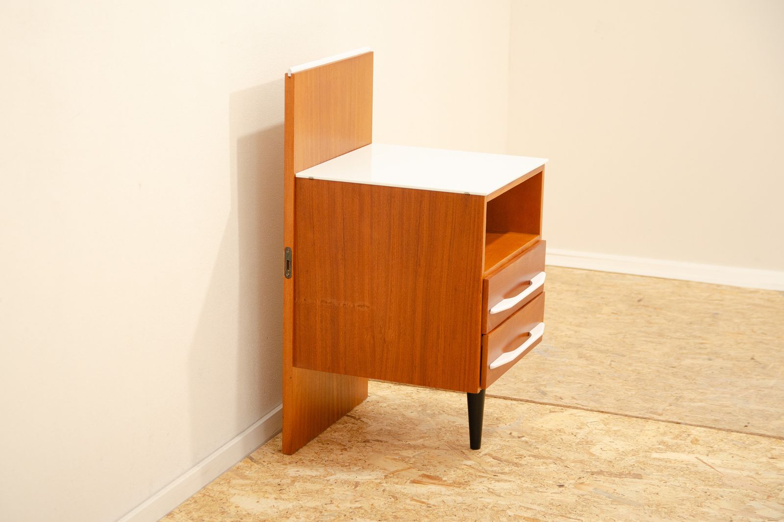 Fully Renovated Midcentury Nightstand By Mojmír Požár, 1960's, Czechoslovakia photo 597.0