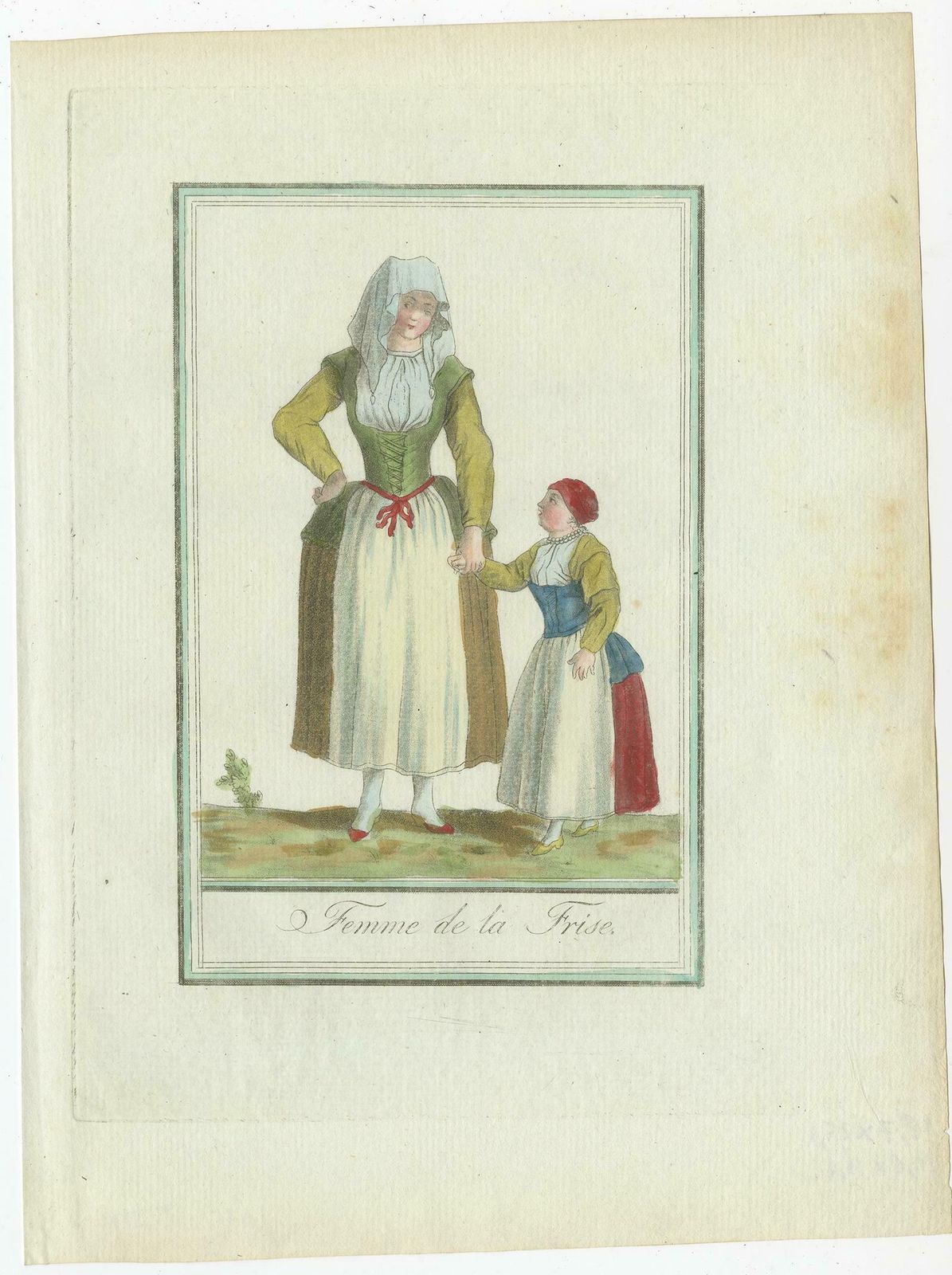 Antique Costume Print Of The Province Of Friesland In The Netherlands, C.1797 photo furniture