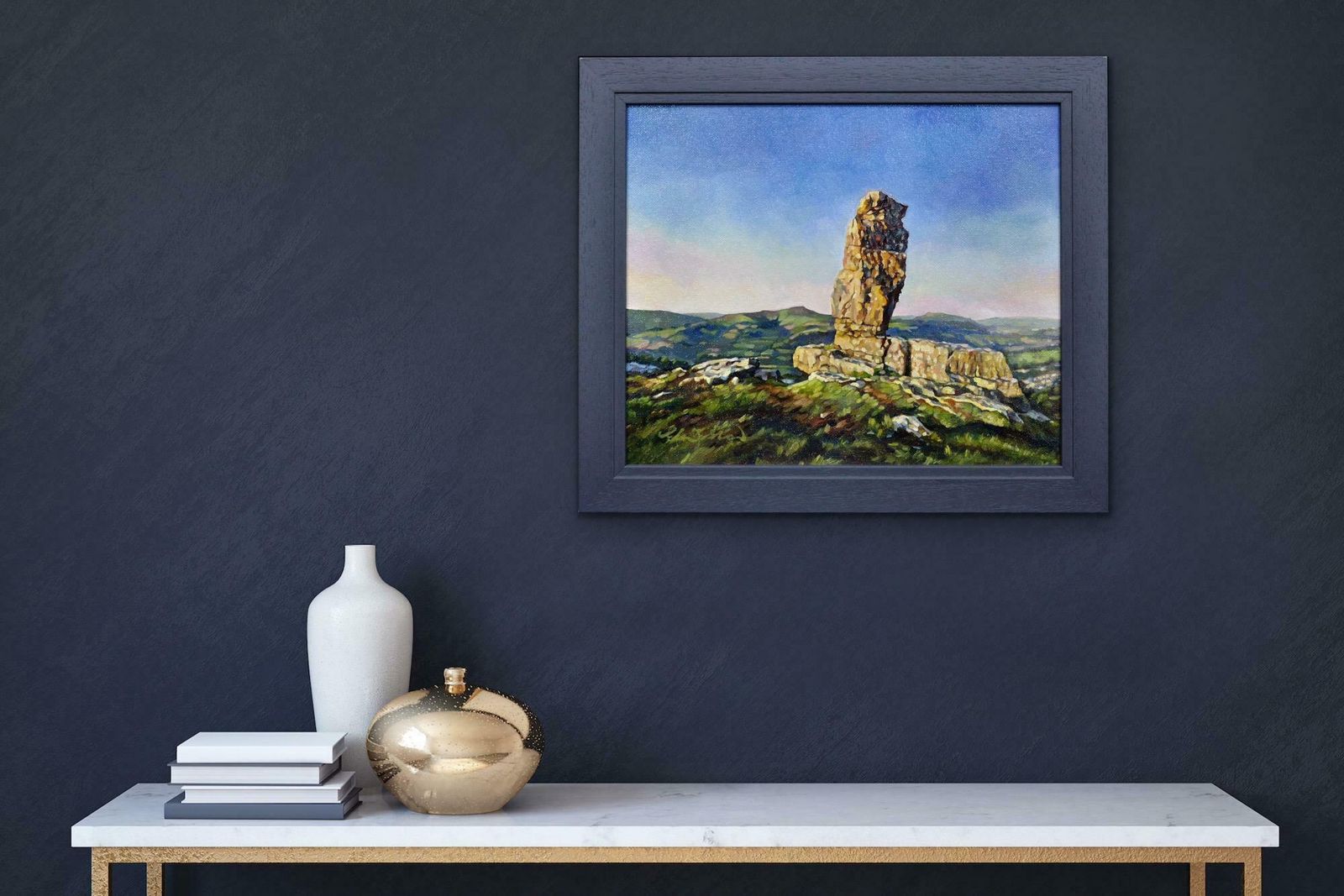 Art Elin Sian Blake Y Bugail Unig (The Lonely Shepherd), Llangattock, Brecon Beacons. Welsh Folklore photo