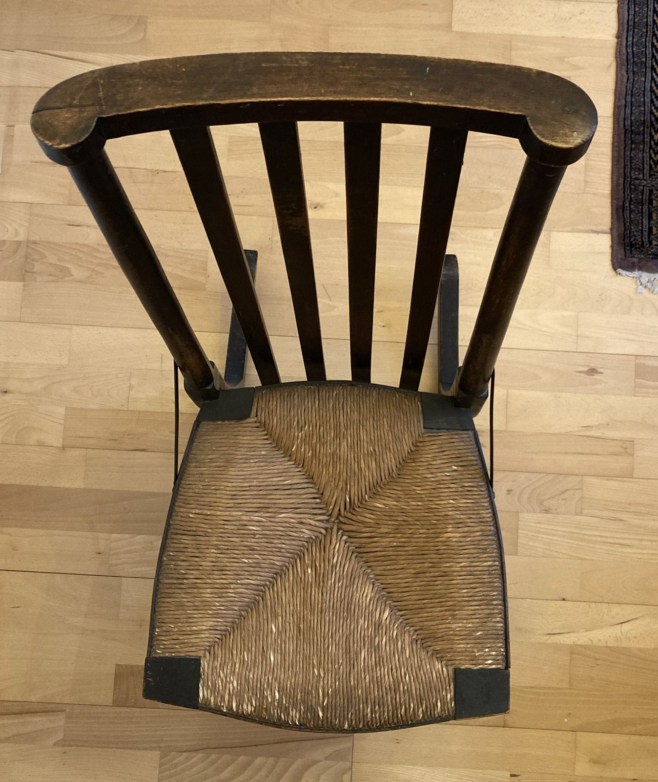 Antique Rocking Chair With Rush Seat photo furniture