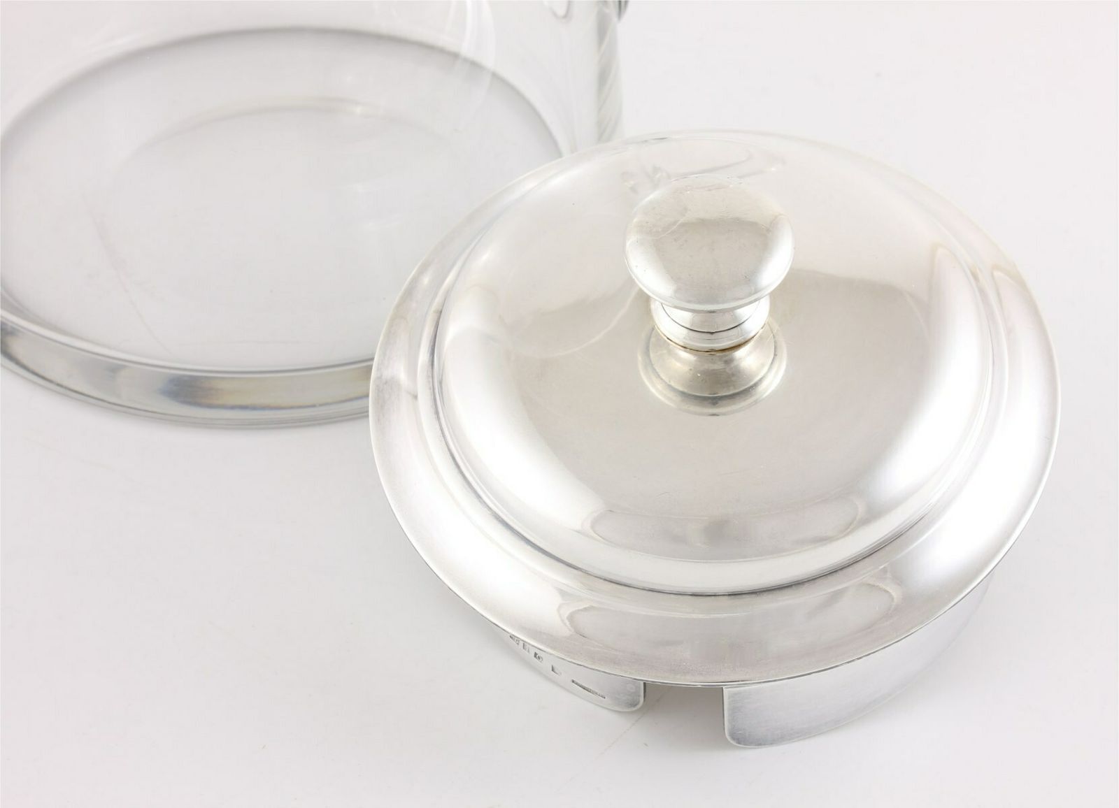 photo for sale Large Christofle Silver Plate & Glass Water Jug. Vintage French Pitcher.