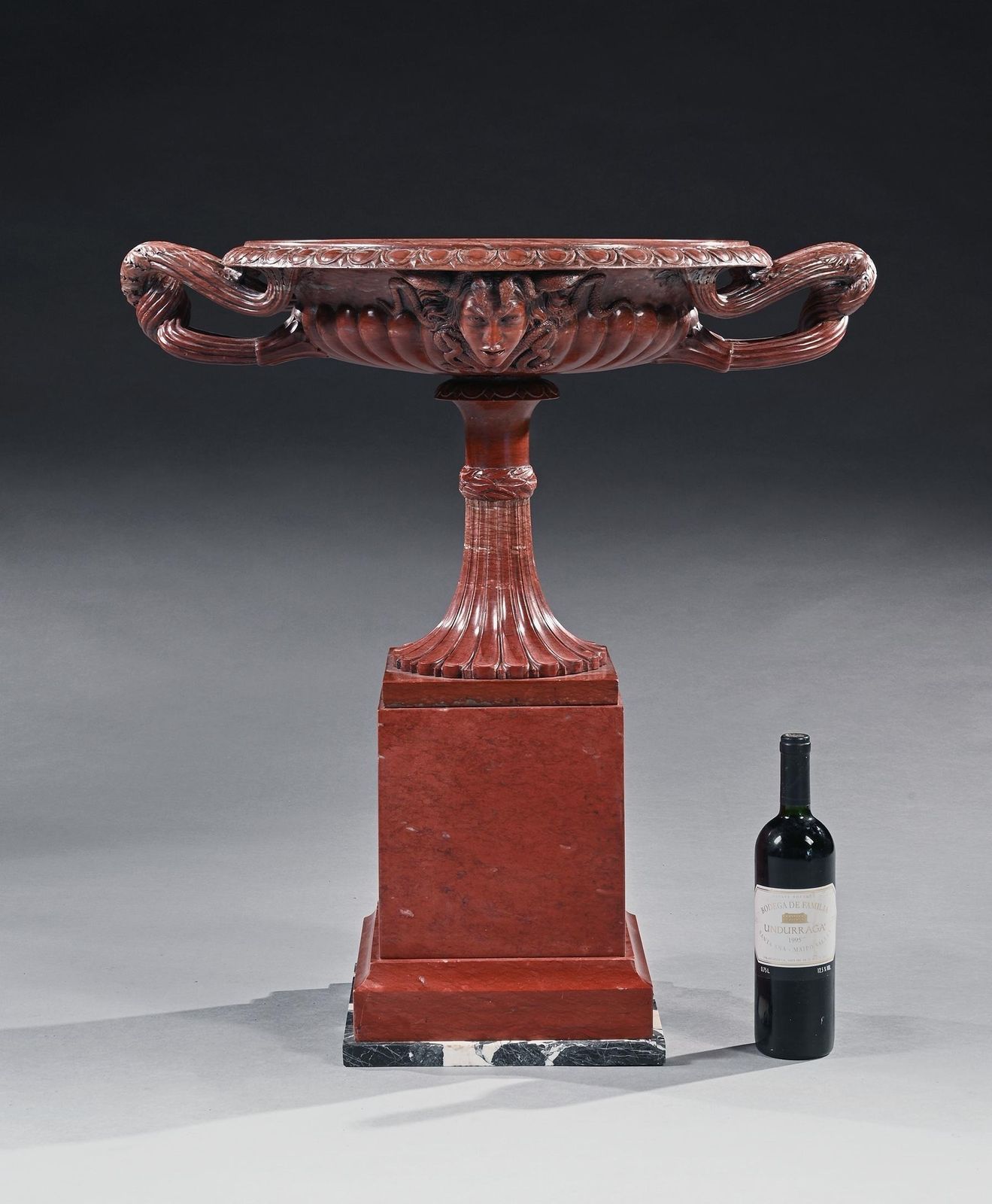 A Huge Italian Grand Tour Rosso Antico Marble Mug Attributed To Benedetto Boschetti Mid 19th Century photo 24500.0