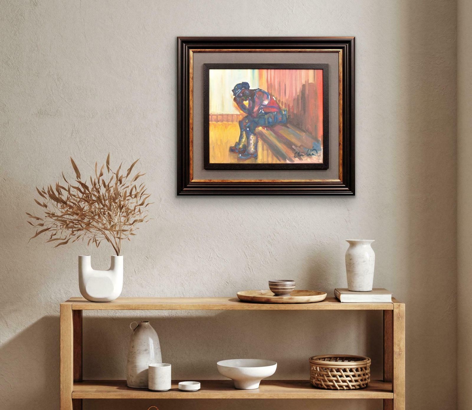 Art Elin Sian Blake. Until Tomorrow (Tan Yfory). South Wales Valleys. Mining. Miner End Of Shift. photo