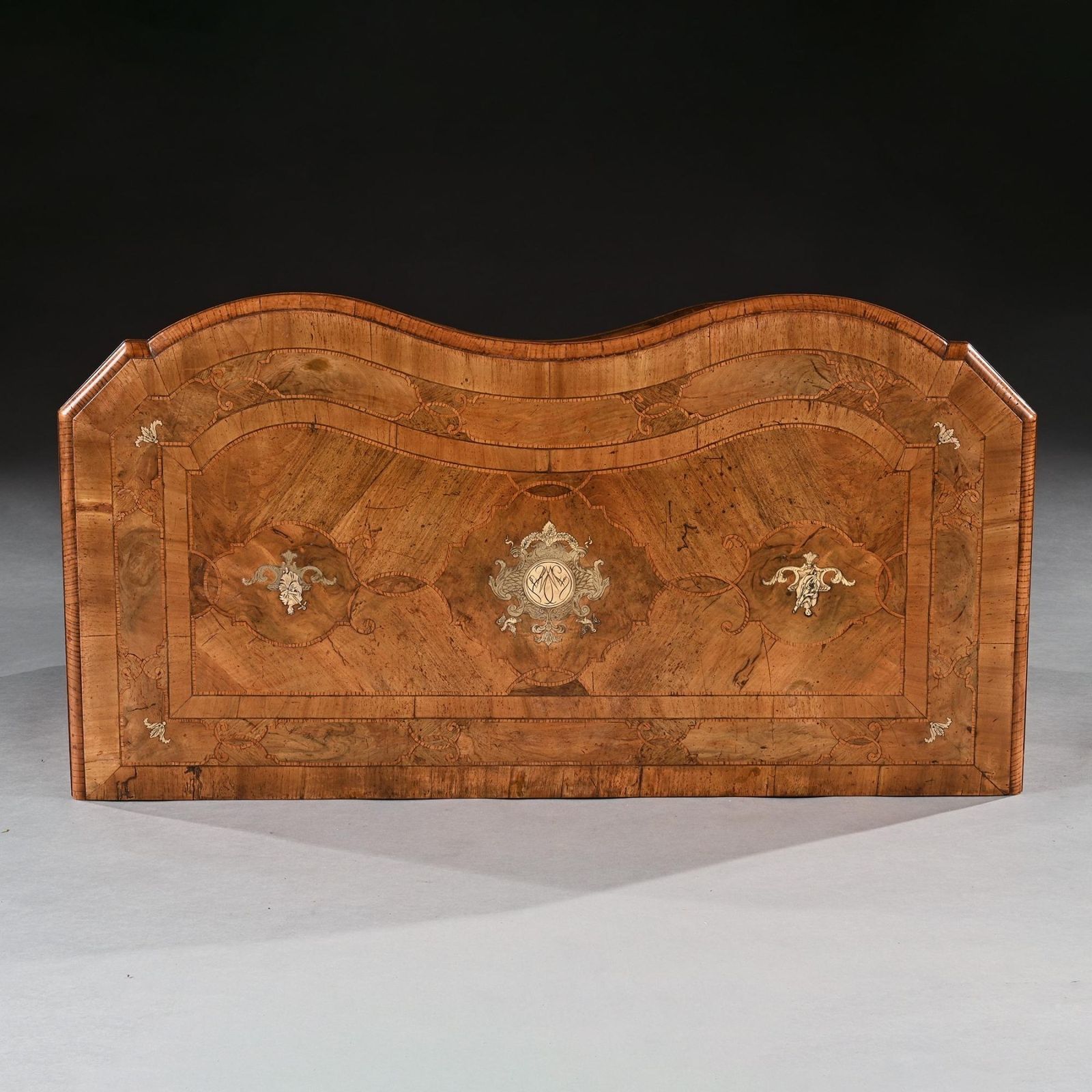 Rare Mid 18th Century German Walnut Pewter And Ivory Marquetry Serpentine Commode photo buy