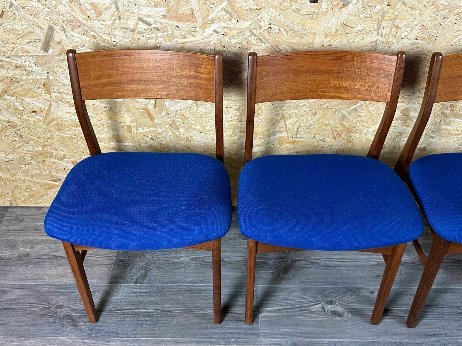 4x 60s 70s Teak Chairs Dining Chair Danish Modern Design Denmark photo Furniture