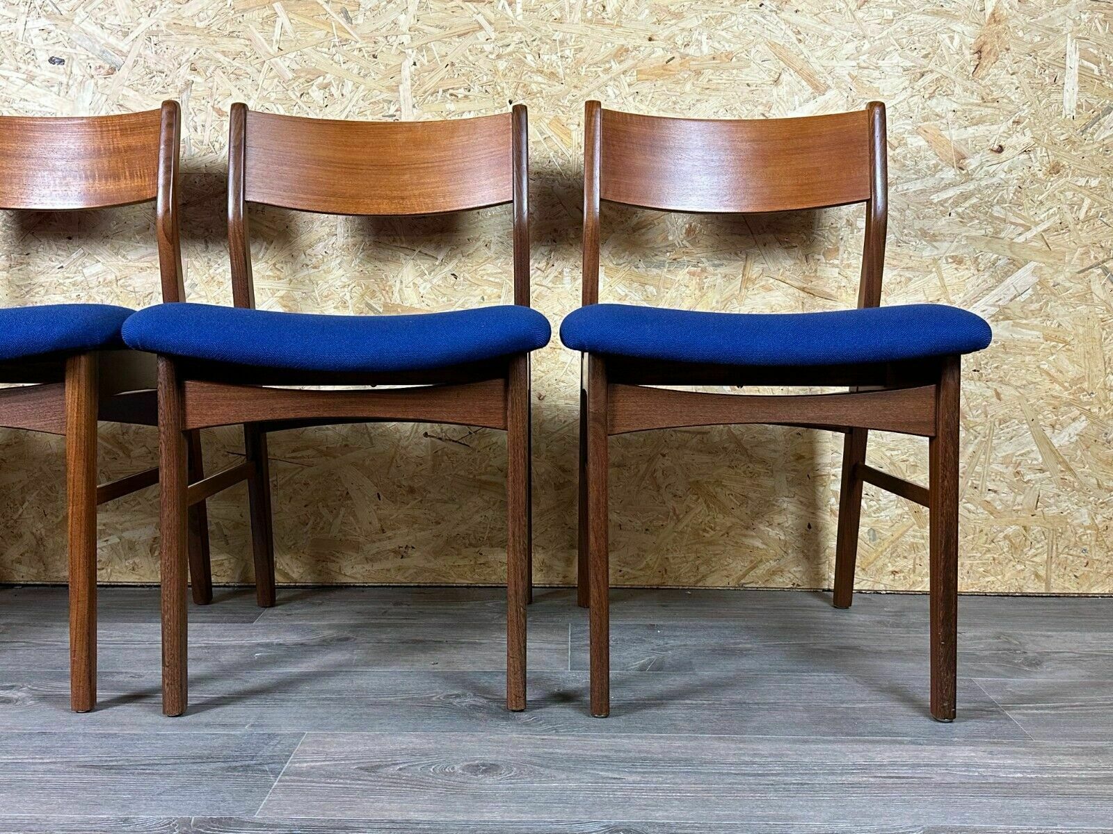 4x 60s 70s Teak Chairs Dining Chair Danish Modern Design Denmark photo buy