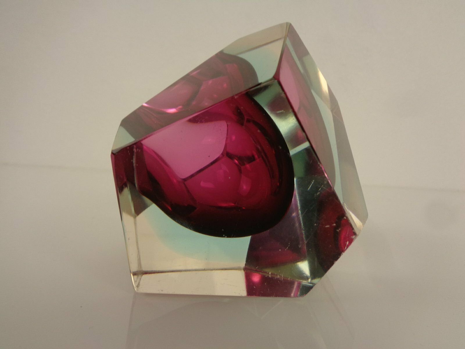 Italian Sommerso Murano Glass Ashtray By Flavio Poli, 1960s photo buy