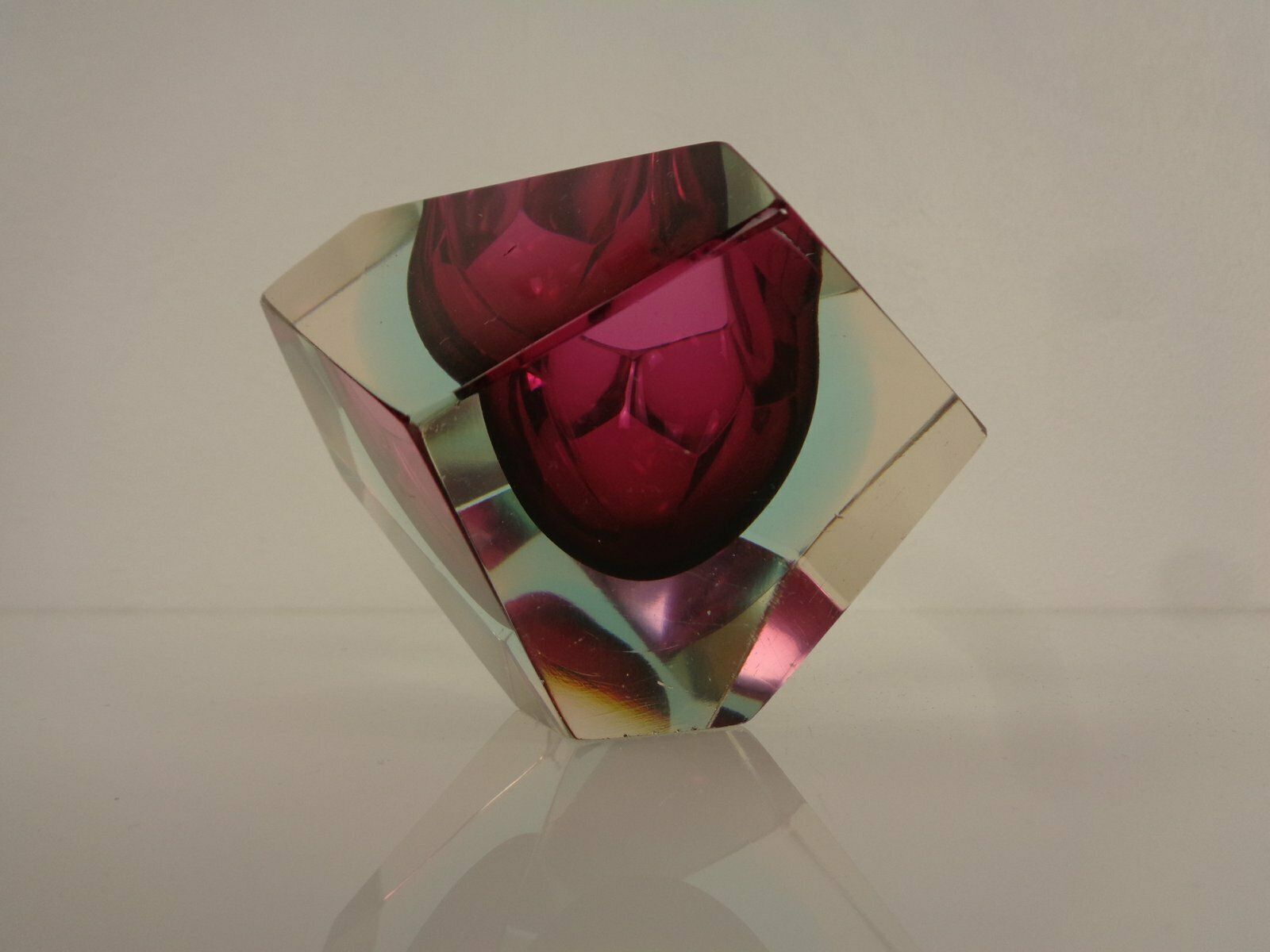 photo for sale Italian Sommerso Murano Glass Ashtray By Flavio Poli, 1960s