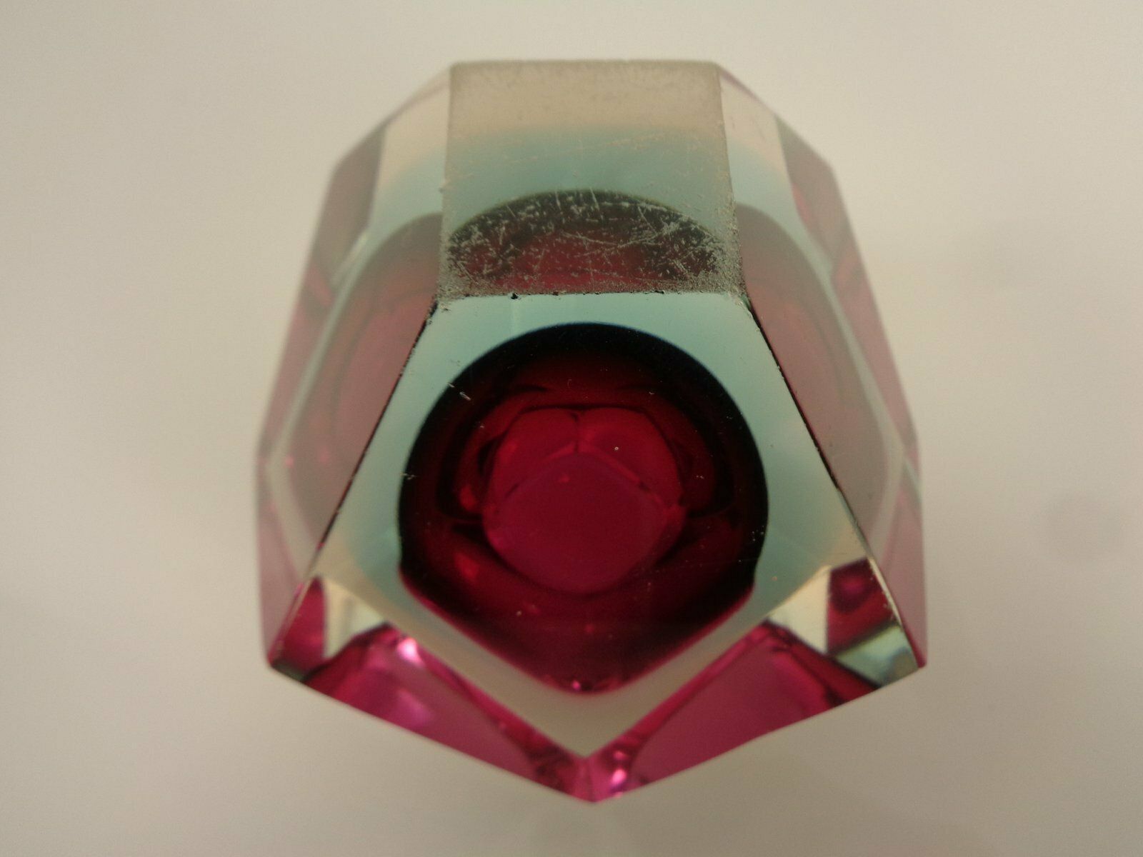 Home Decor Italian Sommerso Murano Glass Ashtray By Flavio Poli, 1960s photo