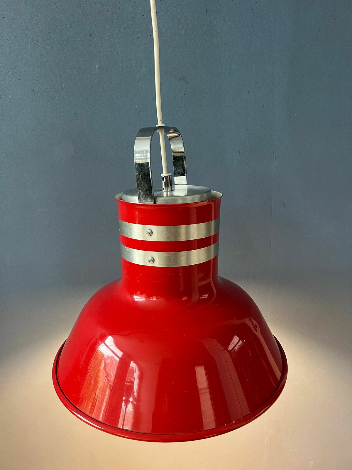 Rode 'Bucket' Space Age Hanglamp Van Ateljé Lyktan photo for sale