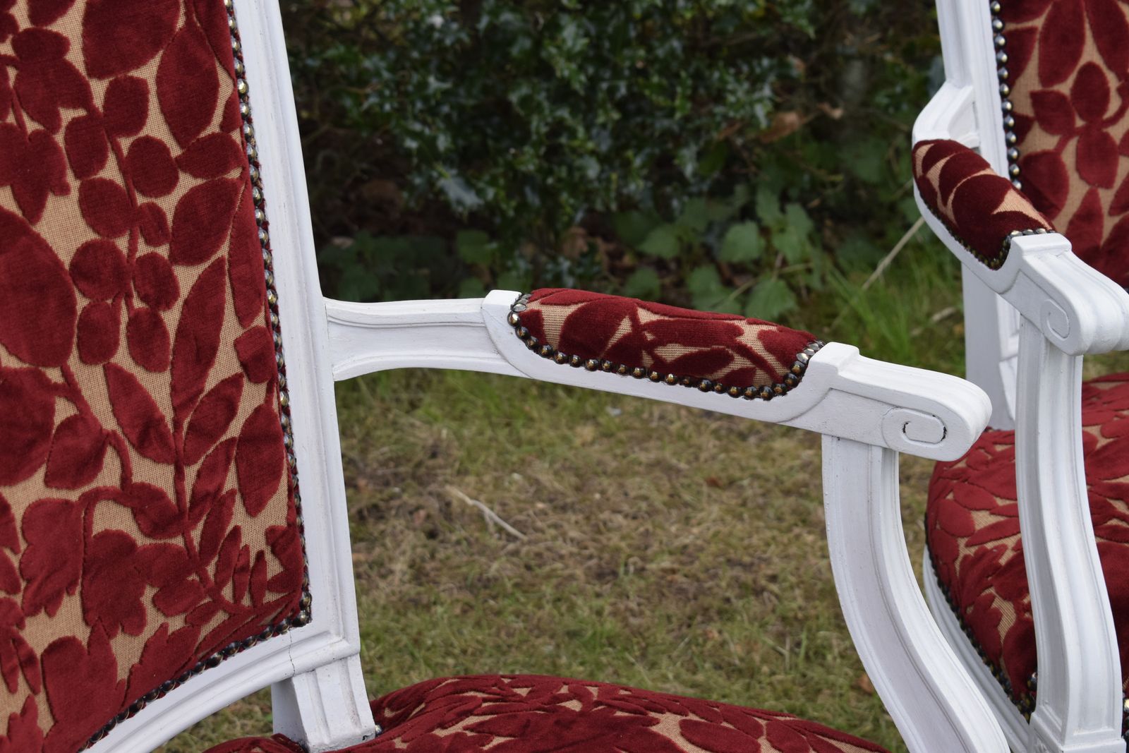 Furniture Pair Of French Armchairs, 1900s photo