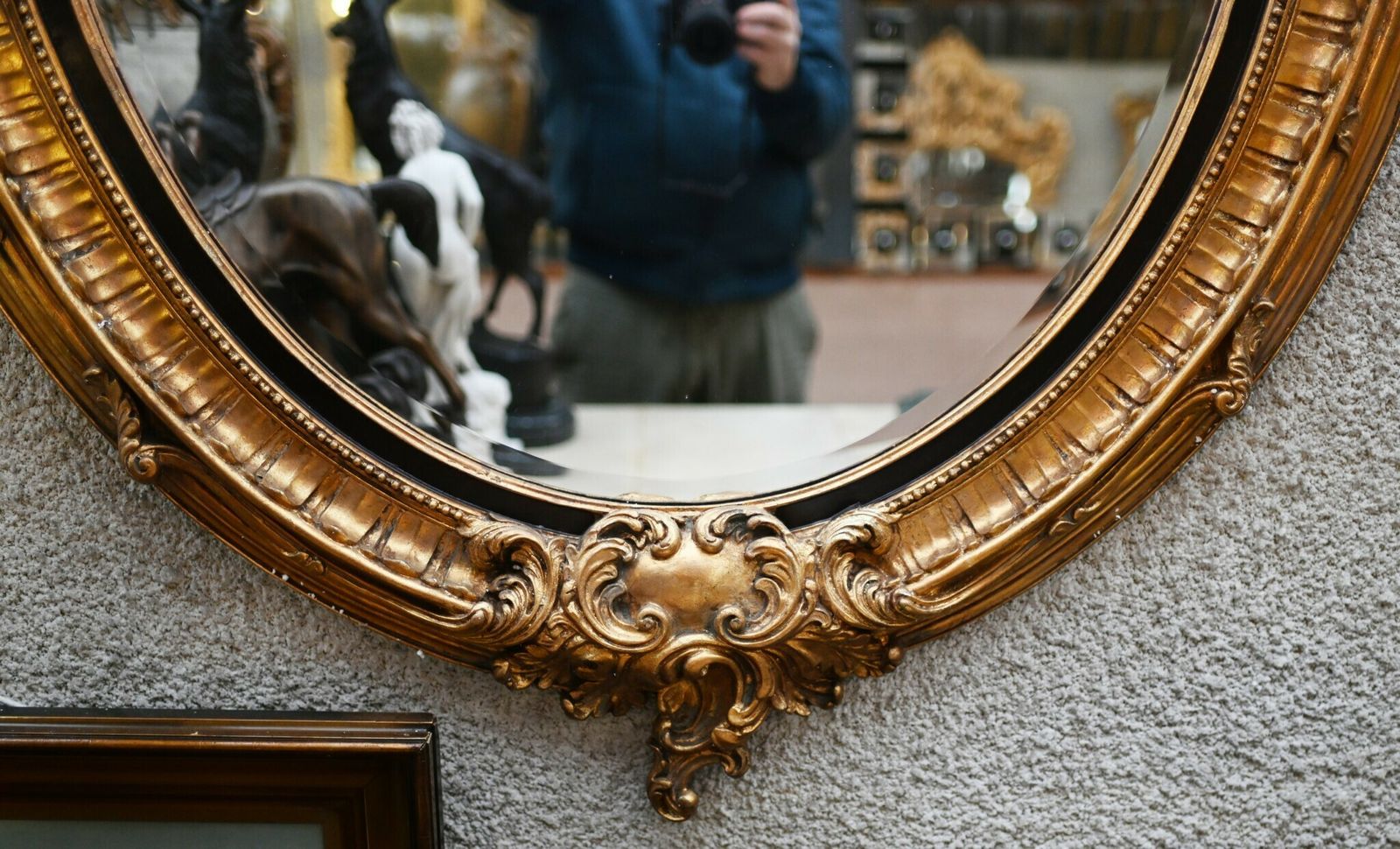 French Louis XVI Gilt Oval Mirror Glass Pier Mirrors photo Home Decor