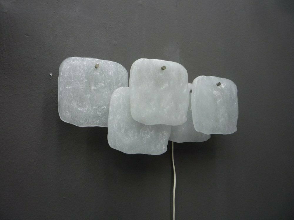 Large Space Age Glass Wall Lamps By Jt Kalmar For Kalmar Franken Kg, 1960s, Set Of 2 photo vinterior