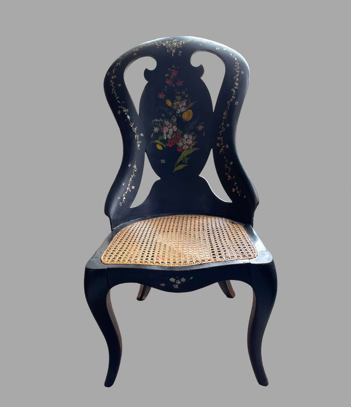 A Victorian Paper Mache Chair, 18th Century And Earlier