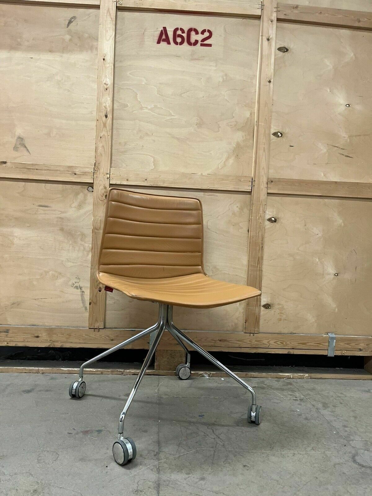 Arper Catifa 46 Studio / Office Chair Tan Leather photo 425.0