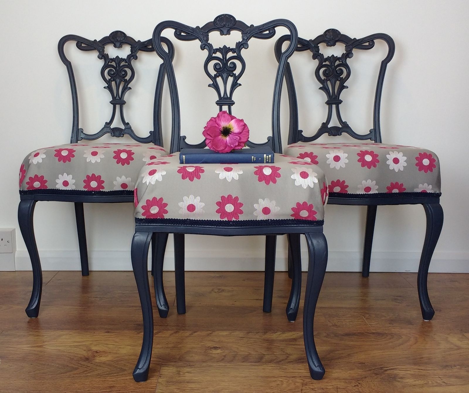 Victorian / Edwardian Carved Back Dining Chairs, Upholstered Seat Dining Chairs, Hall Chairs