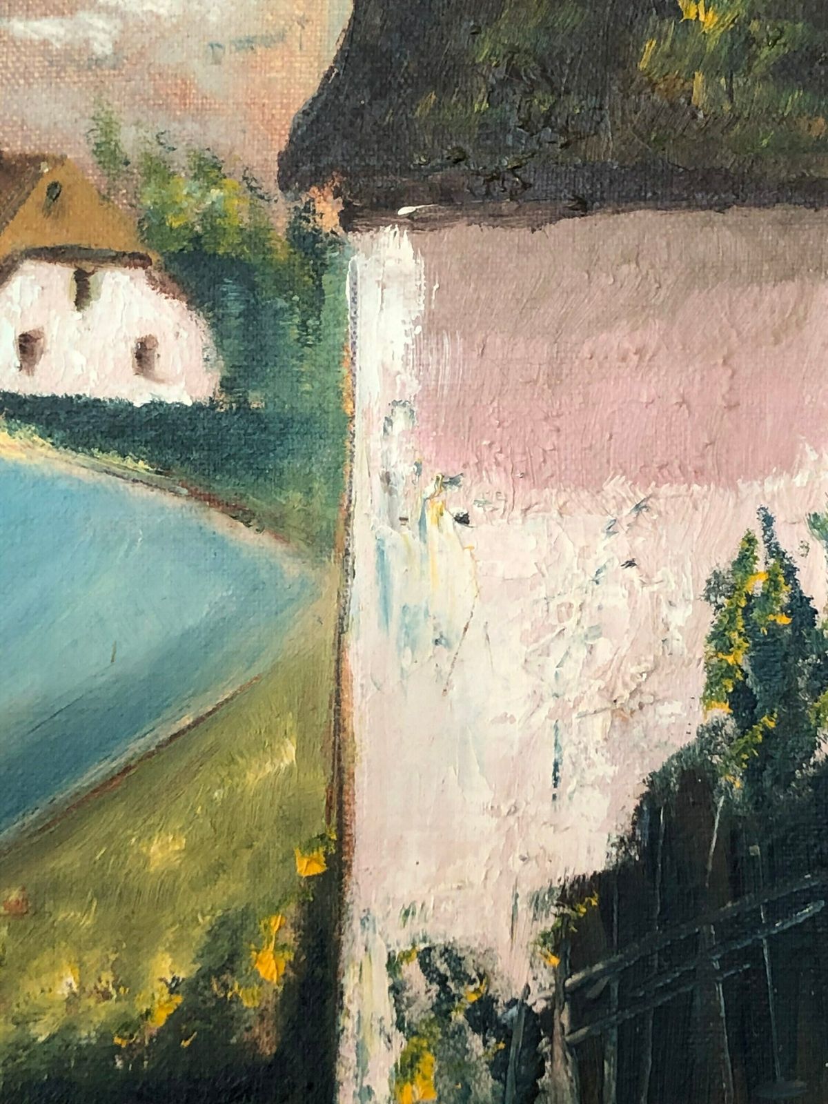Original Danish Vintage Signed Painting From 1973 With Motive From Bønnerup, Northern Jutland photo 229.0