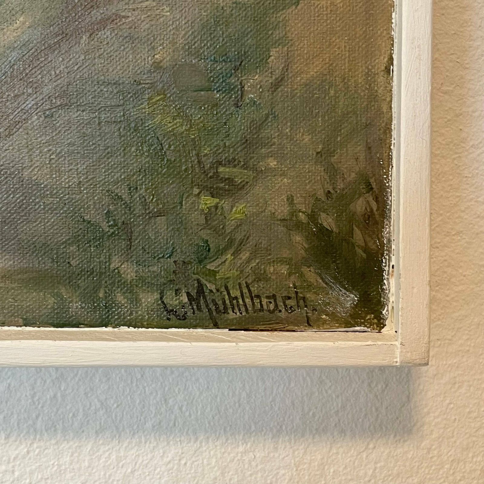 Danish Original Oil On Canvas Painting From The 1930s With Motive Of Countryside House By Artist Kai Drews (1884 1964) photo for sale