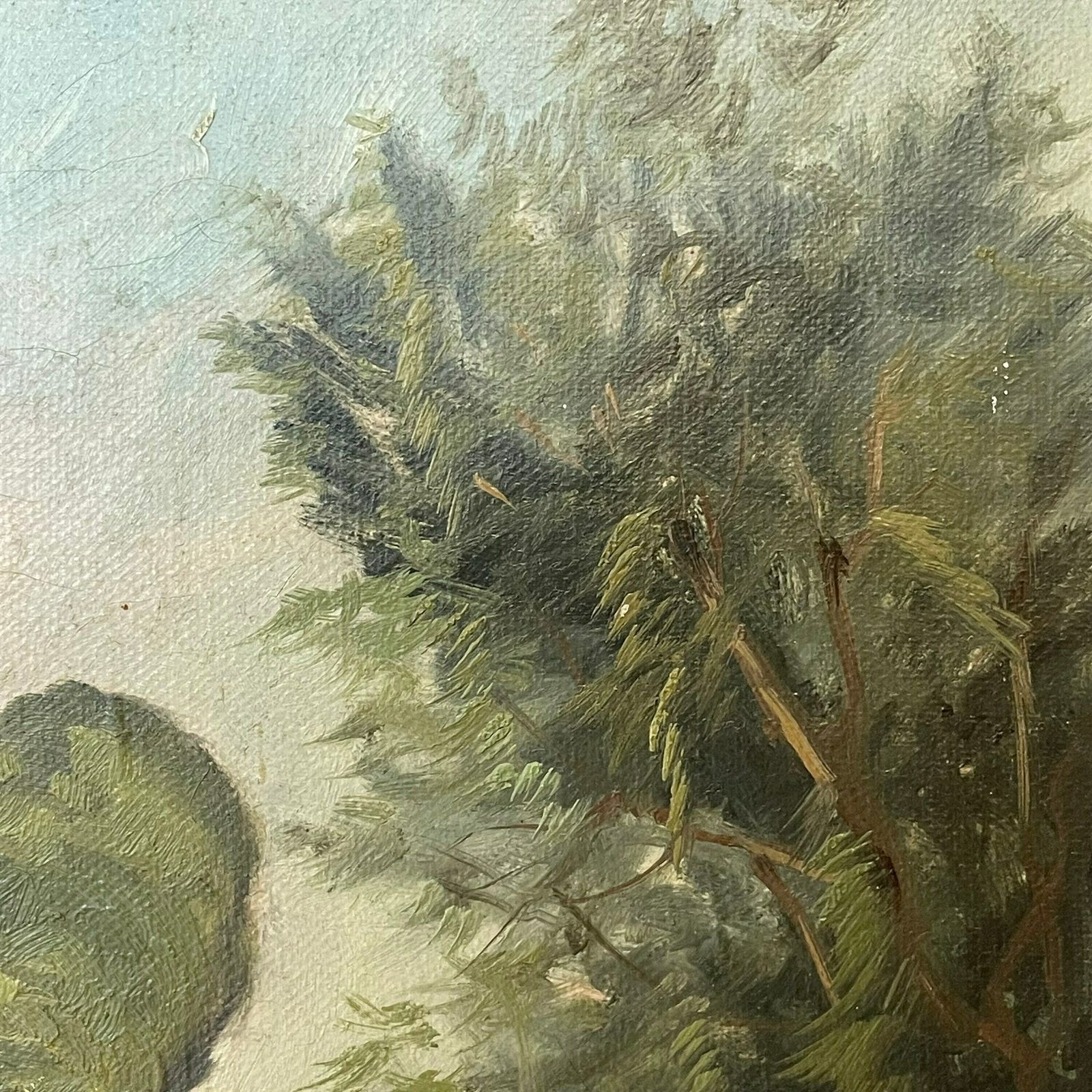 Danish Original Oil On Canvas Painting From The 1930s With Motive Of Countryside House By Artist Kai Drews (1884 1964) photo 241.0
