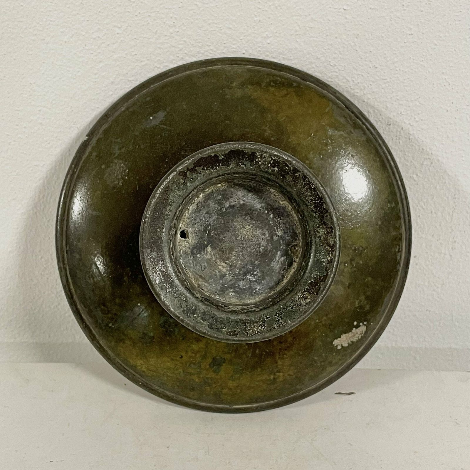 Elegant Art Deco Early 20th Century Bronze Candlestick With Detailed Base And Great Patination photo buy