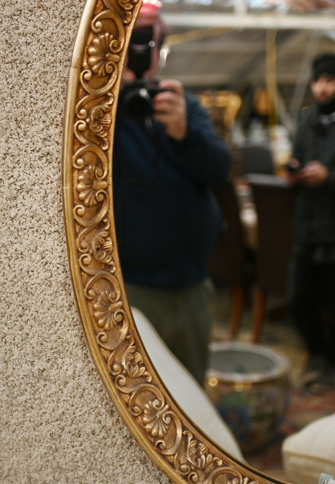 Oval Gilt Cherub Mirror   French Empire Glass Mirrors photo furniture