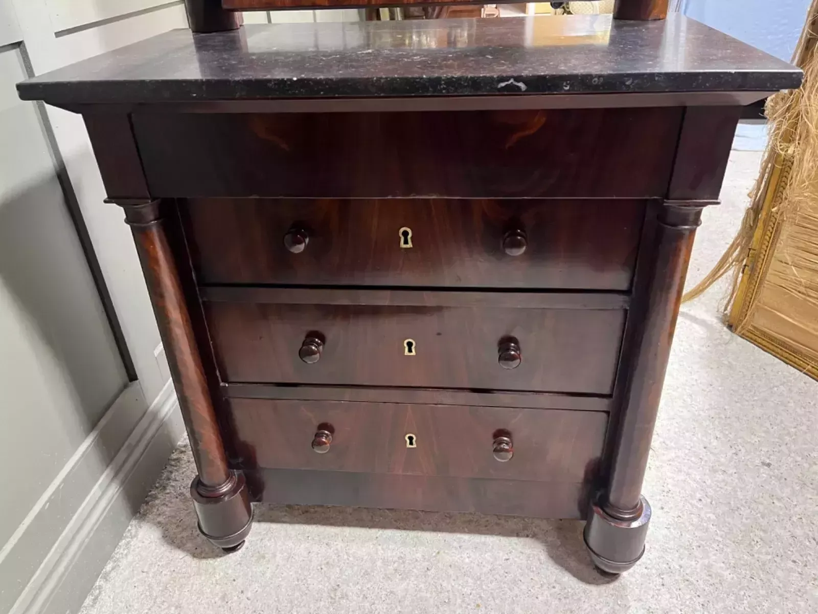 Antique French Dressing Table/Dressing Chest Empire Period Early 1800’s photo 625.0