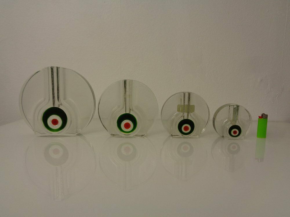 Pop Art Glass Vases By H. Düsterhaus For Walther, Germany, 1960s, Set Of 4 photo 325.0