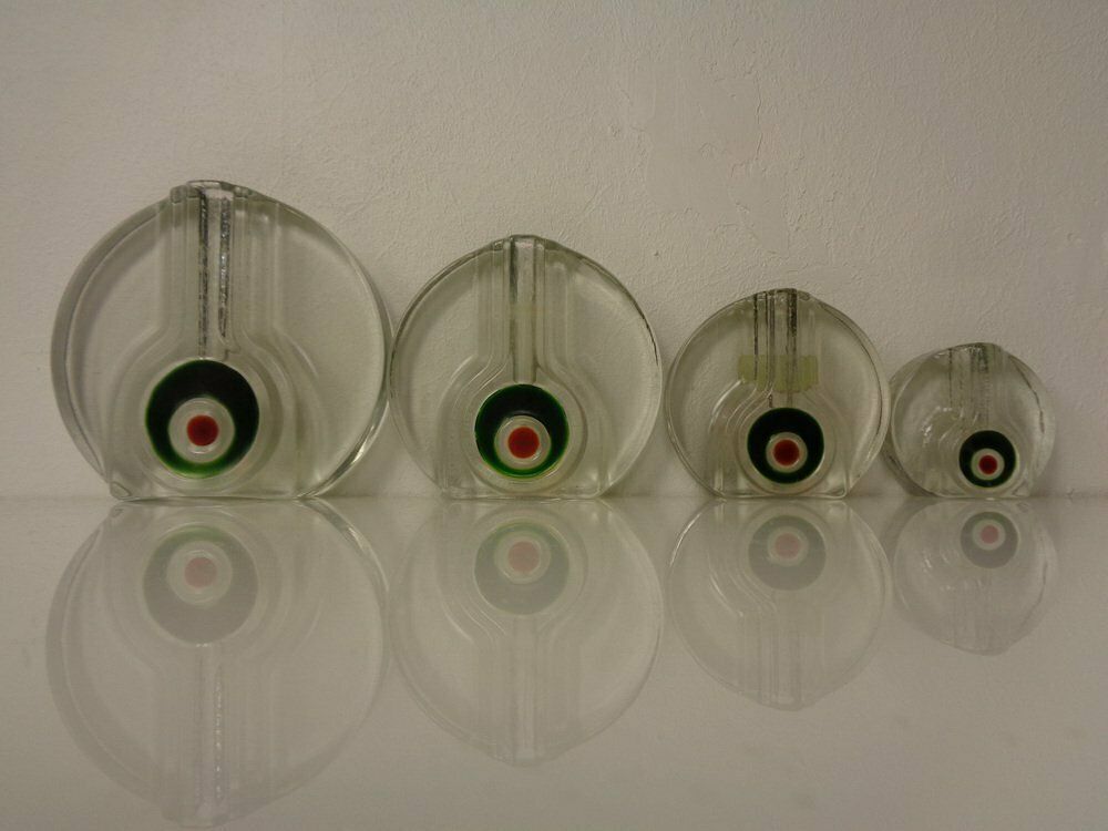 Pop Art Glass Vases By H. Düsterhaus For Walther, Germany, 1960s, Set Of 4 photo vintage