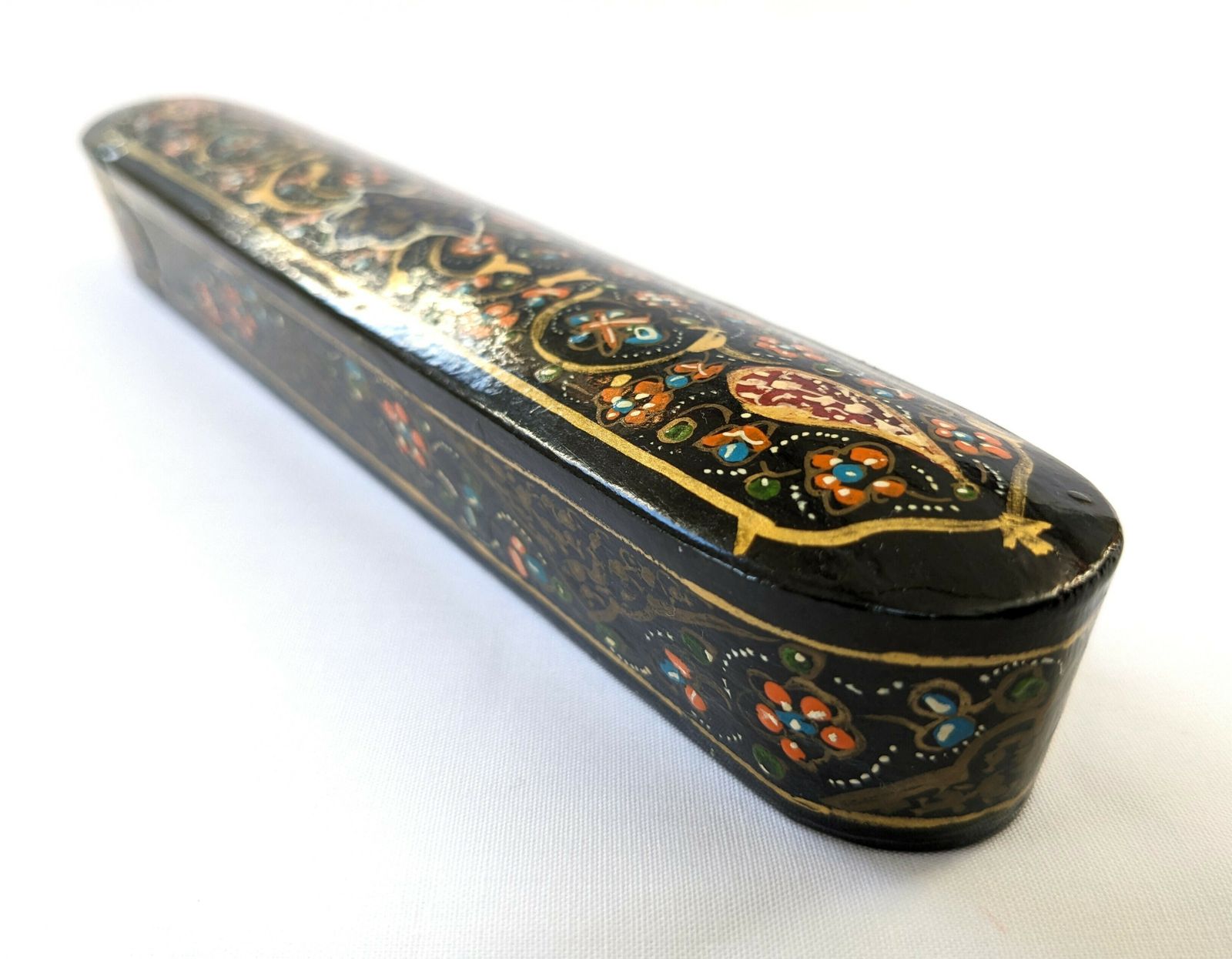 Antique Islamic Paper Mache Qalamdan Pen Case