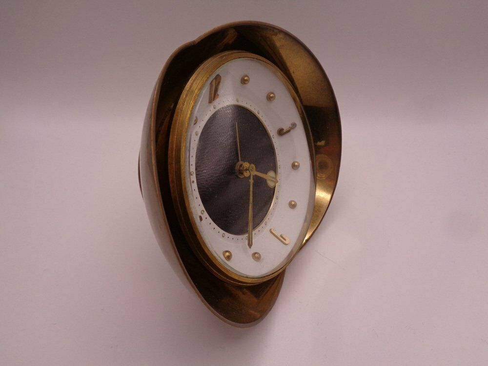 Brass 7 Rubis Alarm Clock From Kienzle International, Germany, 1950s photo vinterior