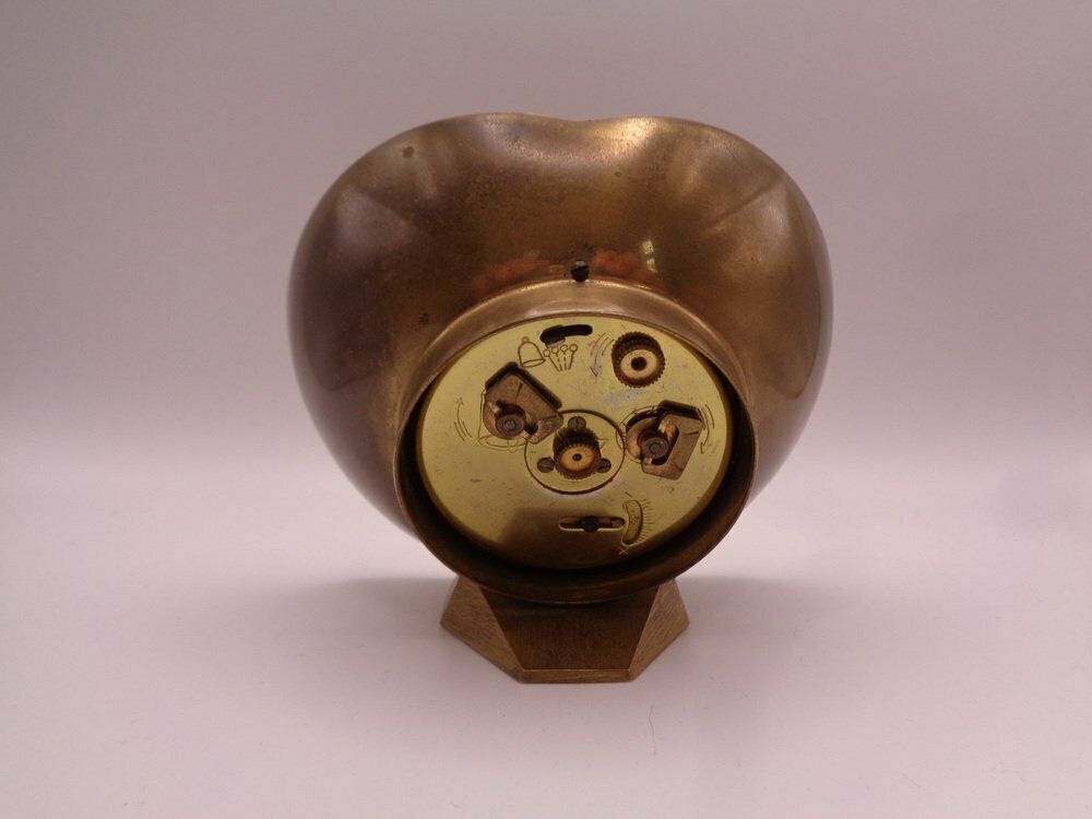 Home Decor Brass 7 Rubis Alarm Clock From Kienzle International, Germany, 1950s photo