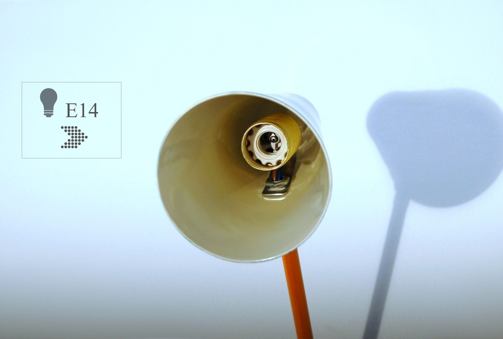 Pair Of Wall Lamp   Metal / Brass   Articulated With Switch   Orange / Light Green photo buy