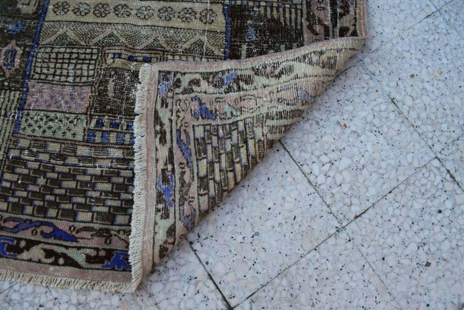 Turkish Pictorial Rug, 1970s, Vintage photo vintage