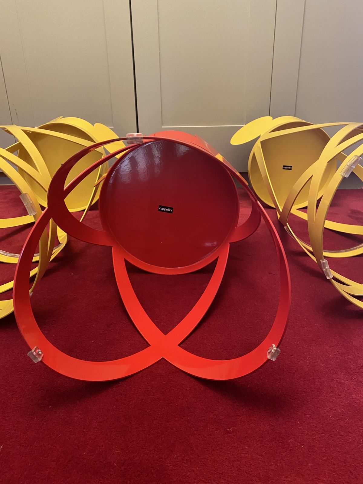 Cappellini And Walt Disney Mickeys' Ribbon Chairs 3 Of Them. photo vintage