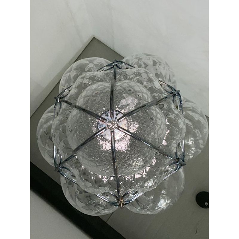 Italian Style Murano Glass Pendant In Transparent photo for sale