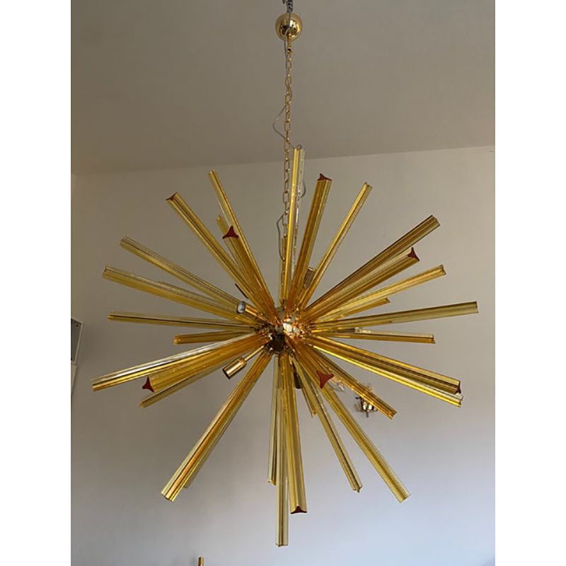Sputnik Chandelier In Murano Glass Style From Italy photo vinterior