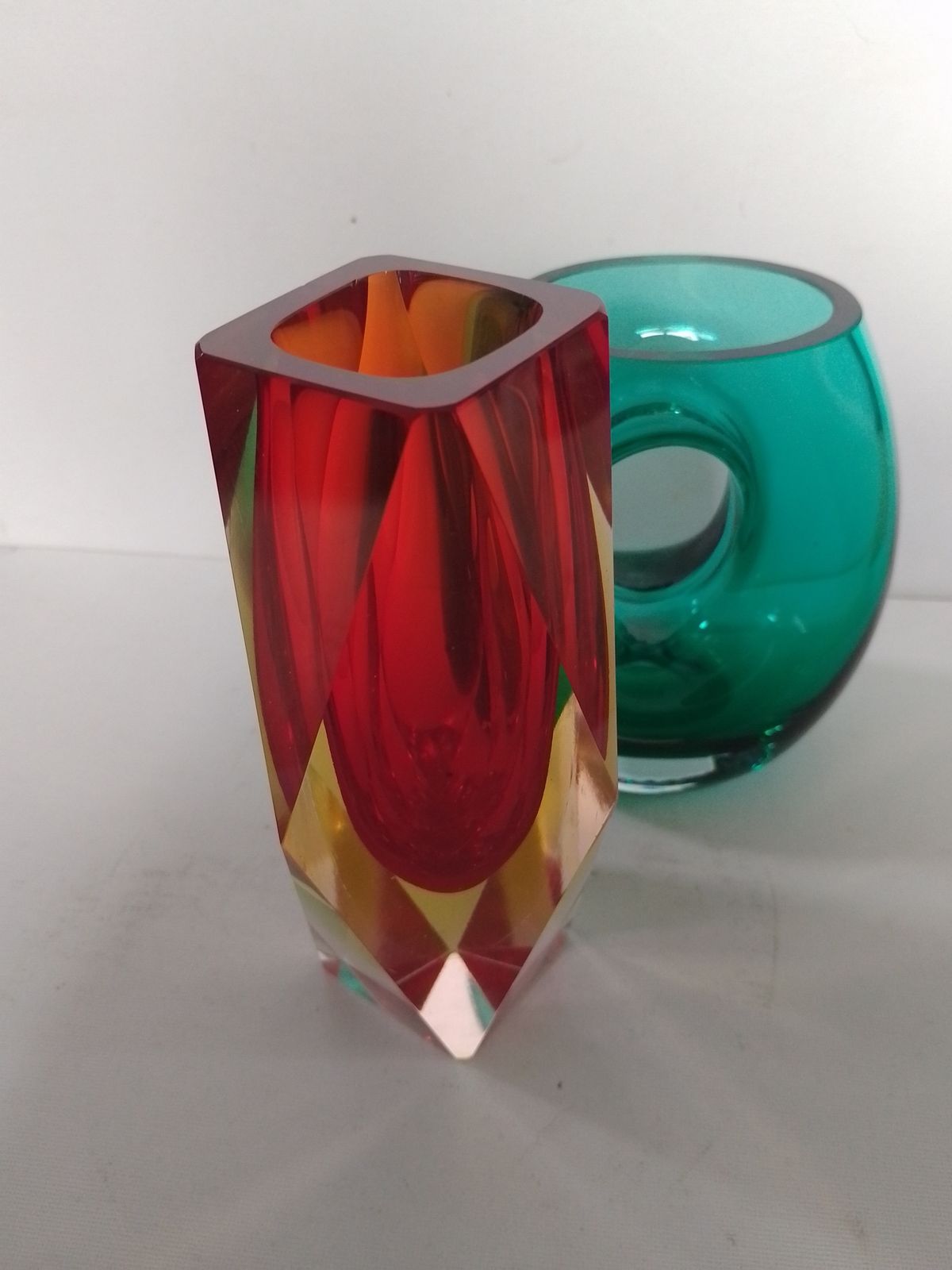 Murano Sommerso Vase By Seguso Designed By Flavio Poli photo for sale