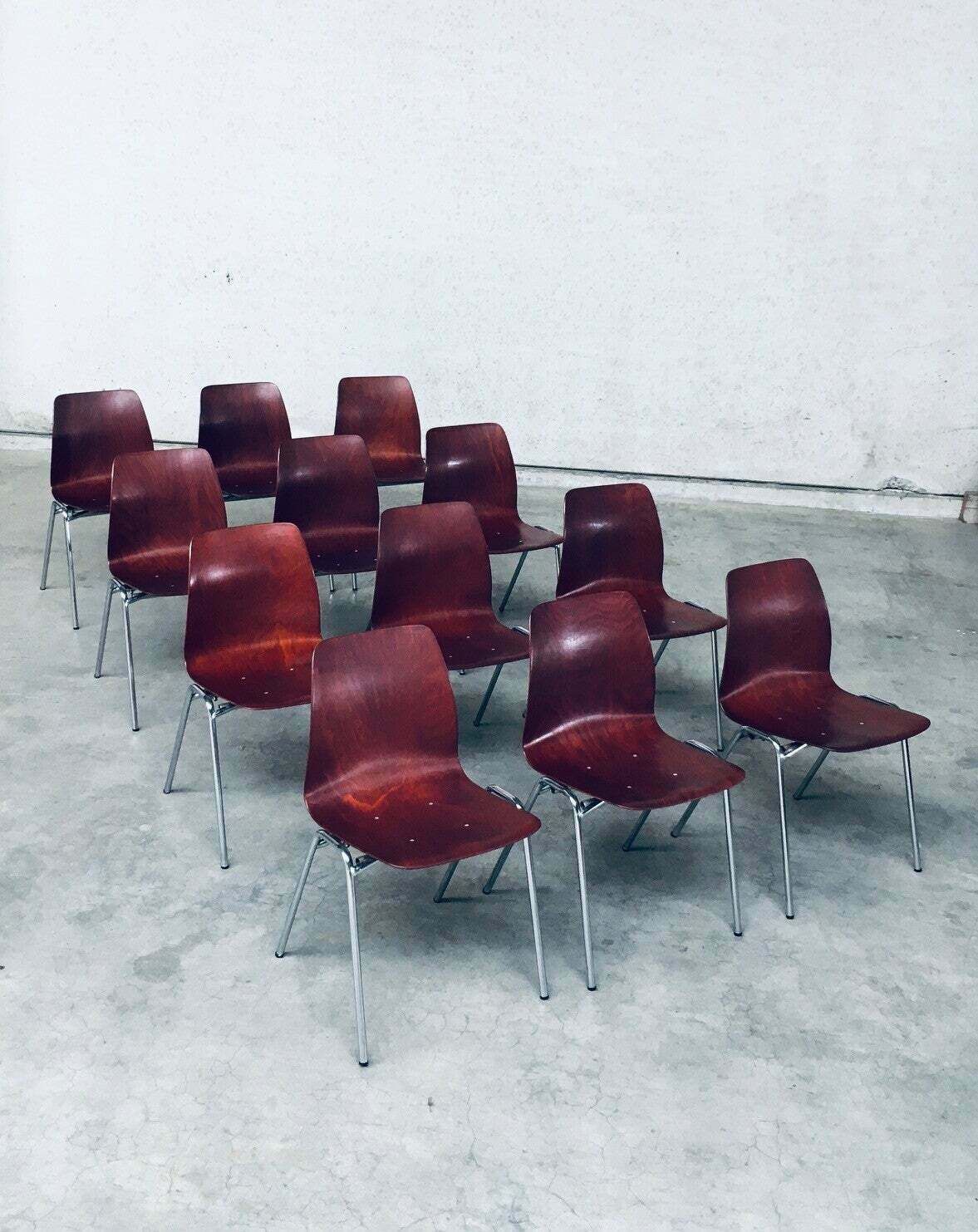 Mid Century Design Stapelstoelen Van Elmar Flötotto Voor Pagholz, Jaren 1960, Duitsland photo buy