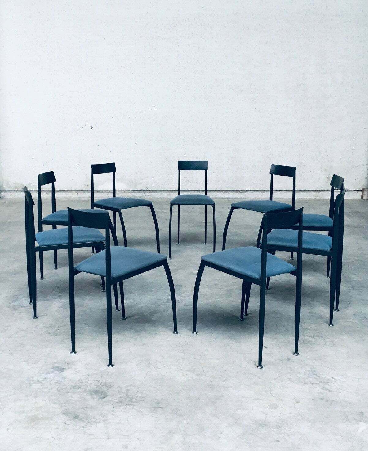 photo for sale Postmodern Design "Lolly" Eetkamerstoelen Van Fly Line, Italië, Jaren 1980
