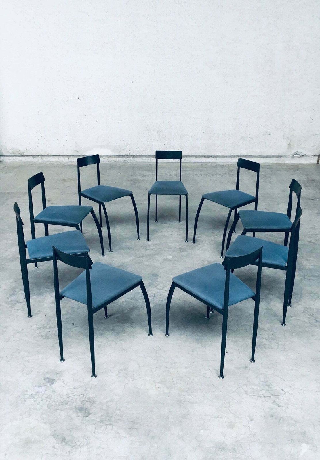 Meubels Postmodern Design "Lolly" Eetkamerstoelen Van Fly Line, Italië, Jaren 1980 photo