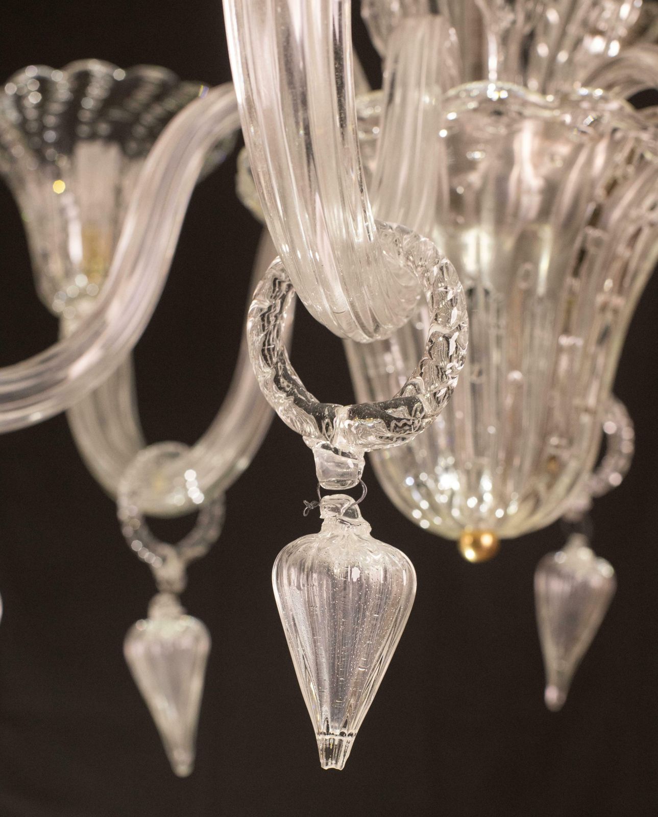 4836.0 Extraordinary Art Decò Barovier E Toso Chandelier, Murano "Bubble" Glass, 1940s photo