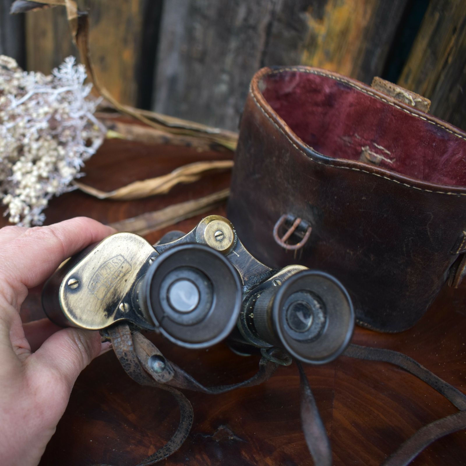 photo for sale Antique Mary Jaffray Hartsfield House Betchworth Surrey Carl Zeiss Binoculars