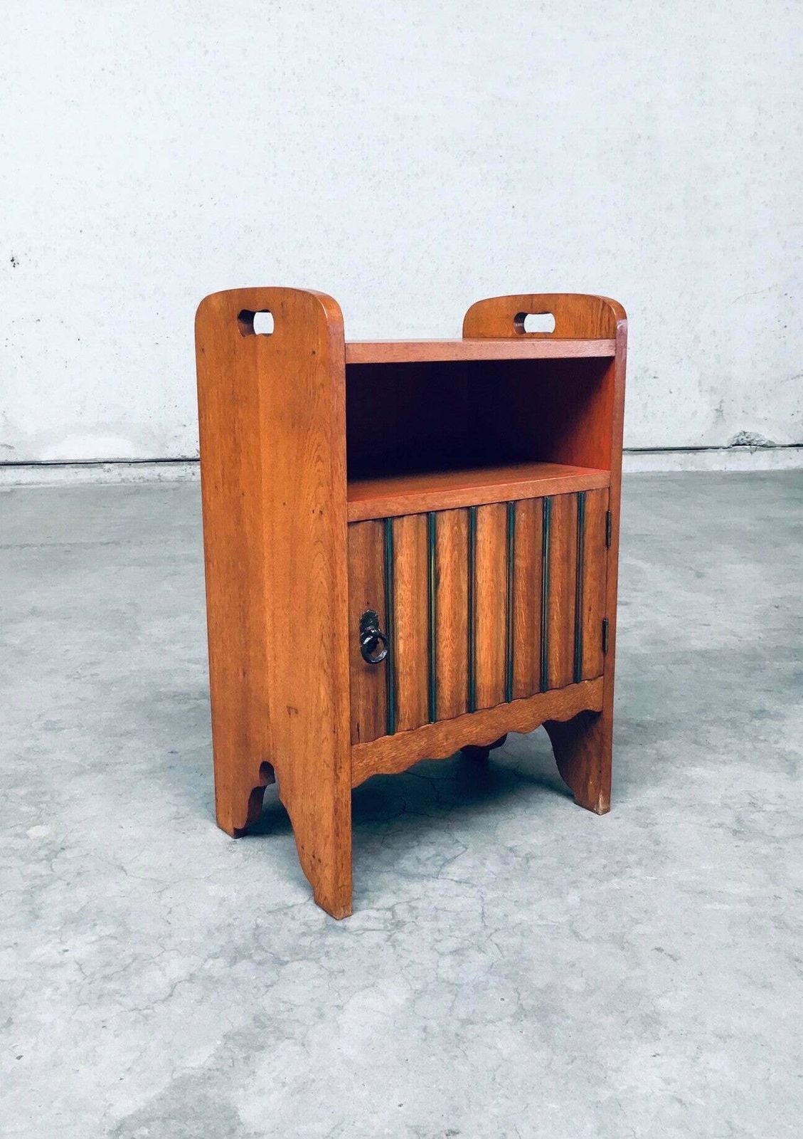 Amsterdam School Design Nachtkastje, Nederland, Jaren 1920 photo furniture