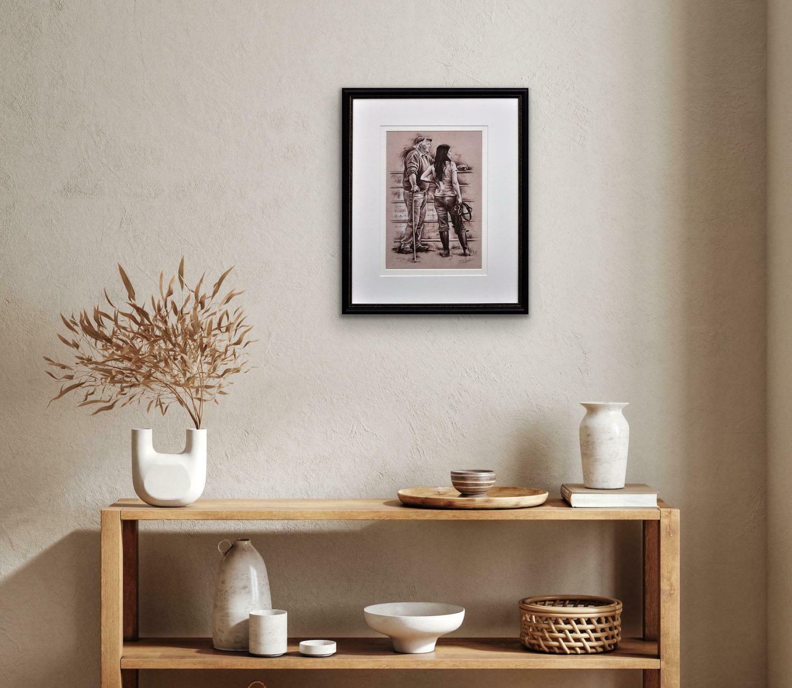 photo furniture Elin Sian Blake Stable Friends. Welsh Farmer. Turning Horses. Camaraderie Across Generations