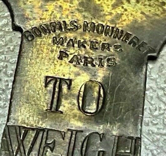 Home Decor Antique French Marble & Wood Counter Scales & Weights G&W Pairman Bonfils Monneret Paris photo